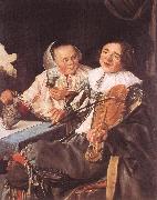 LEYSTER, Judith Carousing Couple oil painting